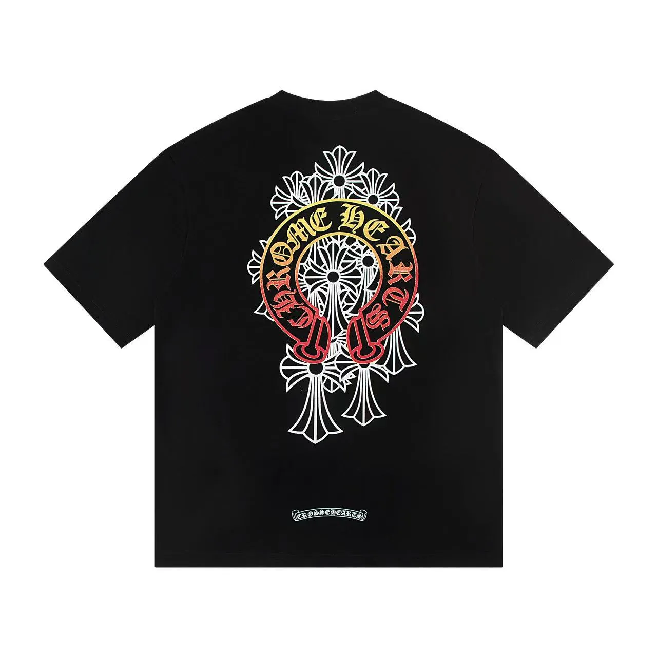 🅿️146 Style: 2025 new Croix Heart short-sleeved T-shirt Material: High version 300g double yarn combed cotton Size: S～XL Color: Black Style number: Z002